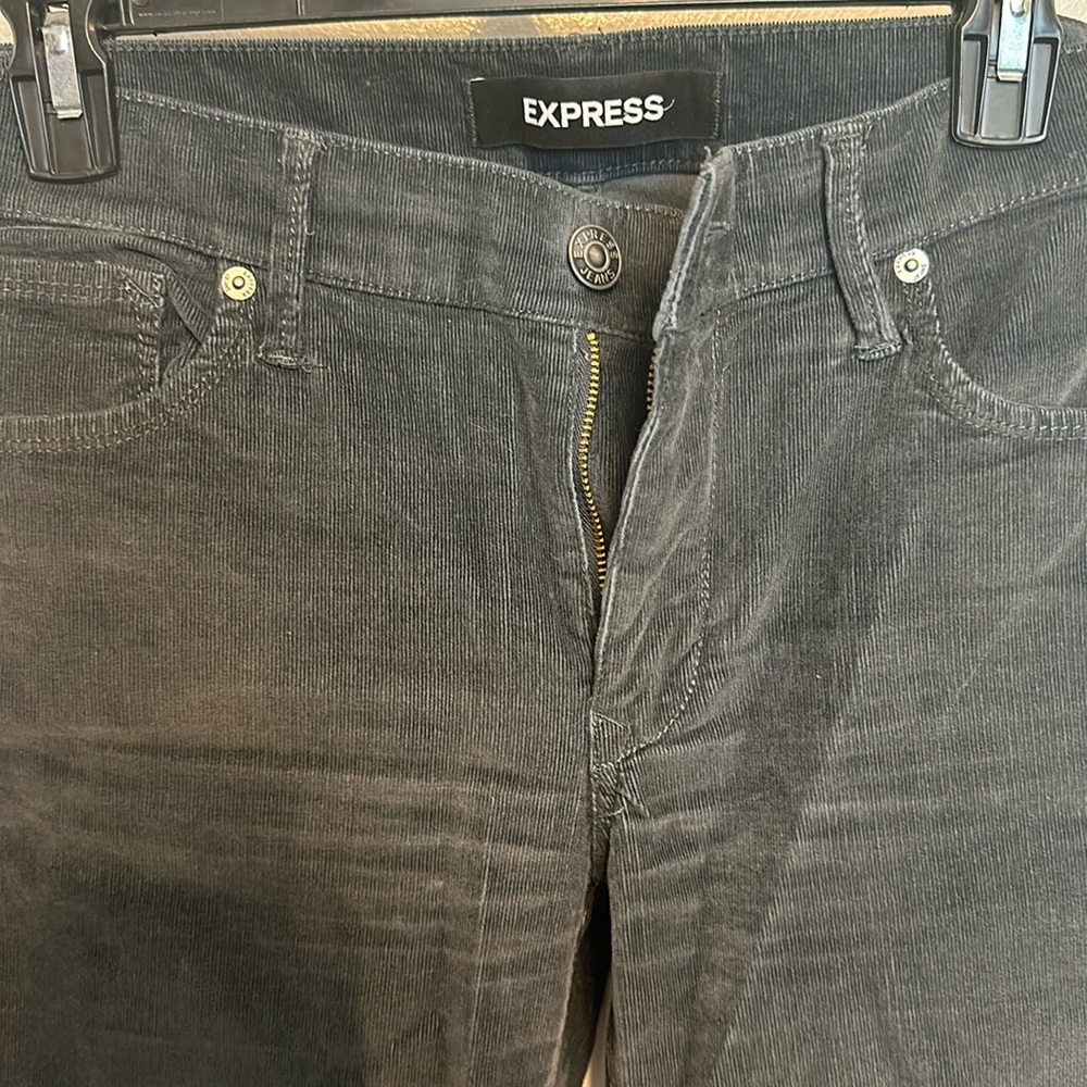 Stretch midrise corduroys grey pant